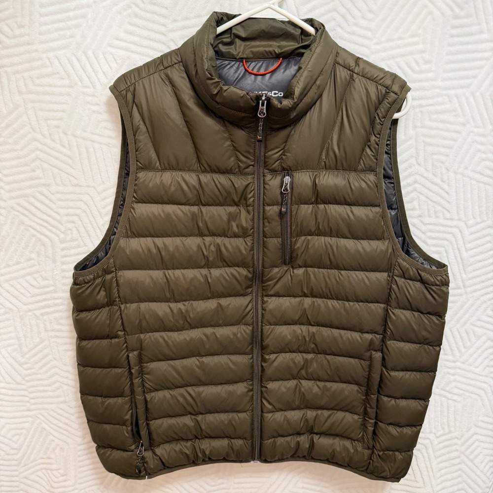 Hawke & Co. Sport Performance Duck Down Puffer Vest Olive Green Men's XL